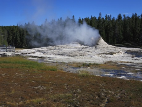 Giant Geyser, Old Faithful Basin; last erupted 9:28:2015; second largest active geyser in the world